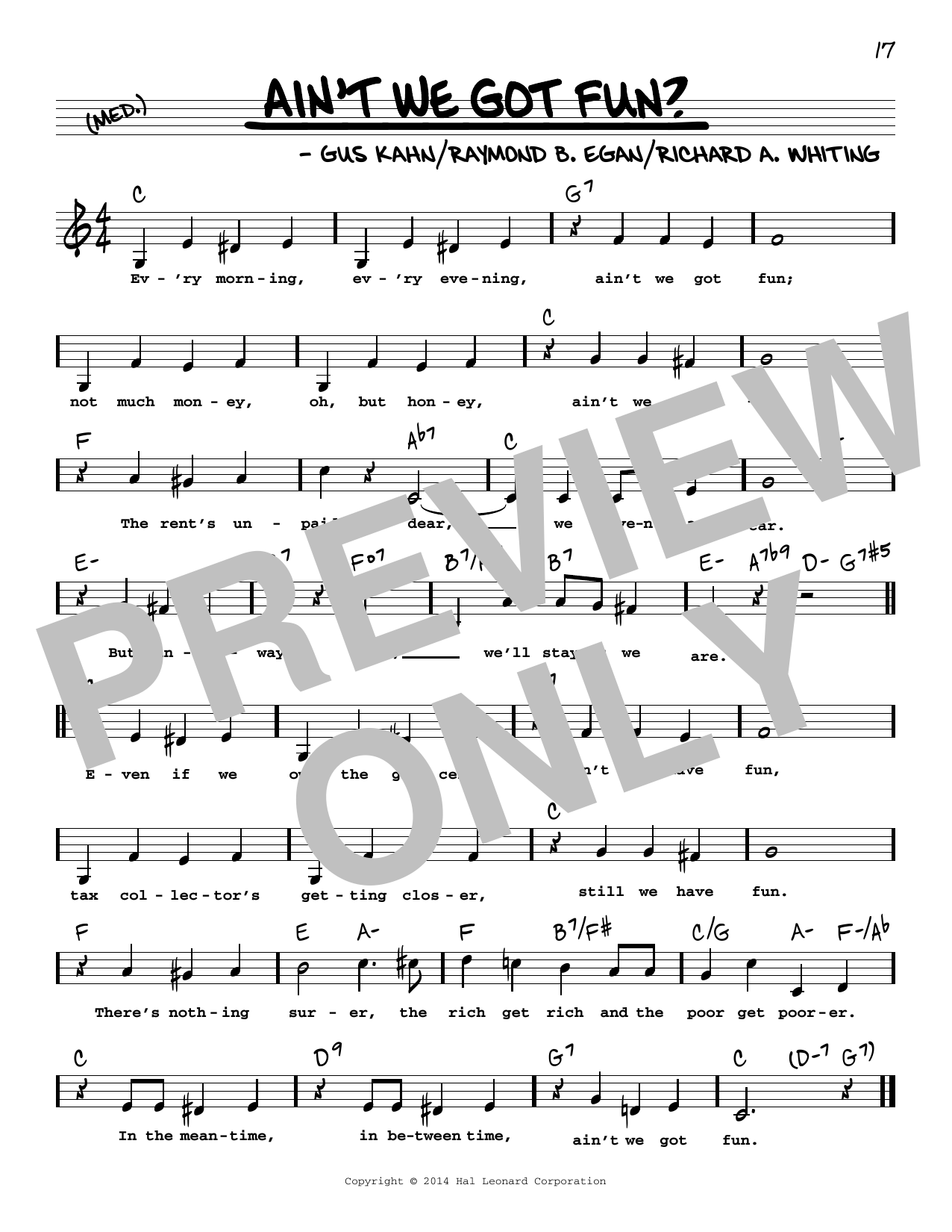 Produktbild zu: Ain't We Got Fun? (Low Voice)