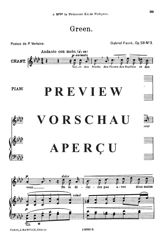 Product gallery: Page 2 of 5 Green Op.58 No.3, , High Voice and Piano