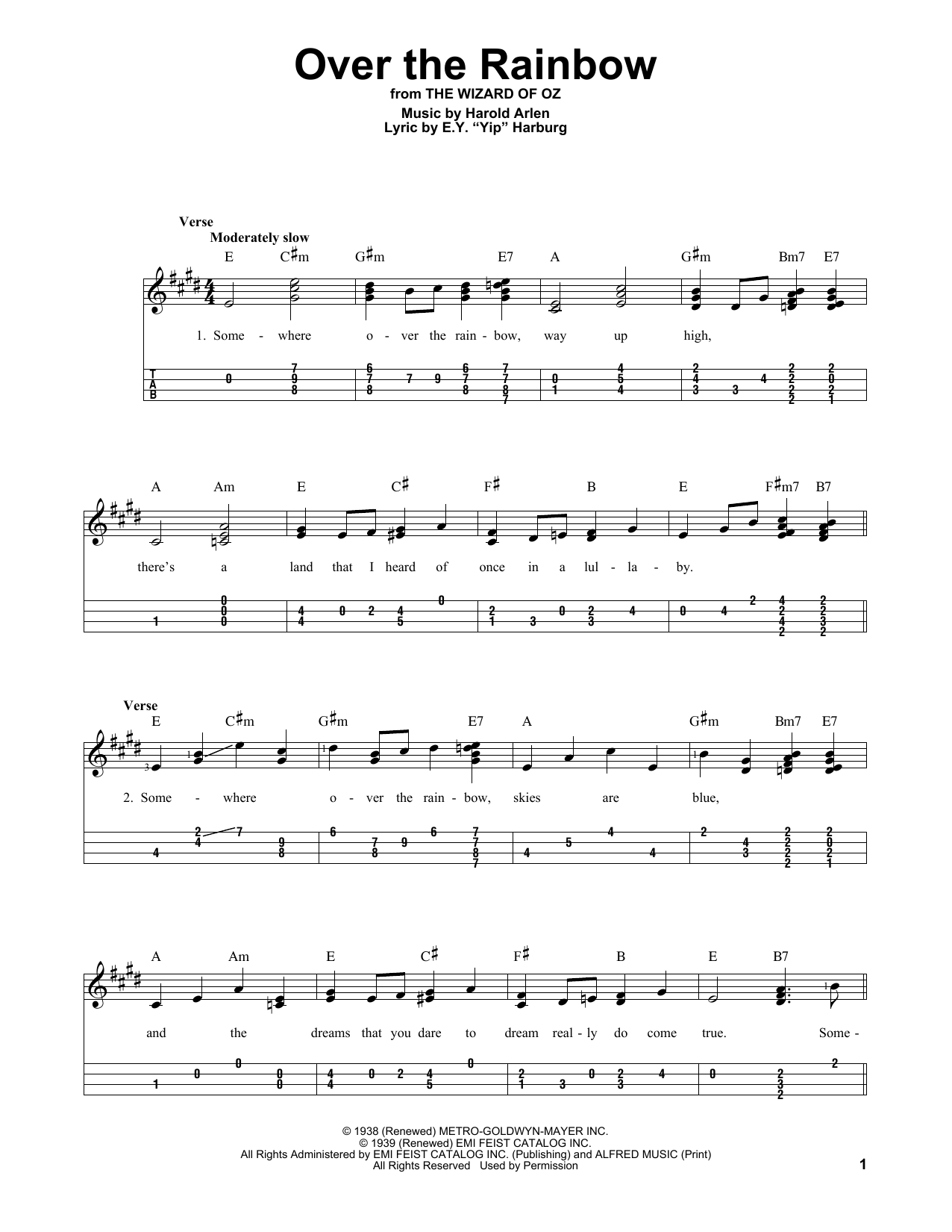 Product picture to:  Over The Rainbow (from The Wizard Of Oz) - Harold Arlen