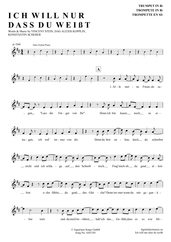 Ich will nur dass du weißt 