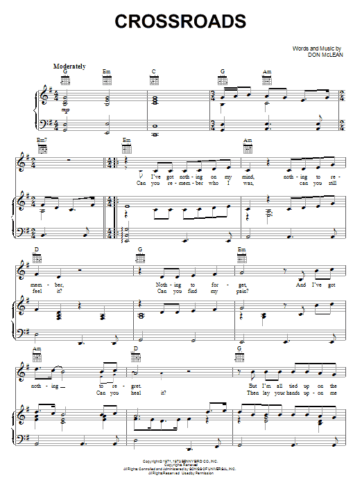 Produktgalerie: Seite 1 von 1 Crossroads, Don McLean, Gesang, Gitarre, Klavier