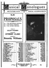 cover: The Coster's Proposal, Cuthbert Clarke, Gesang, Klavier