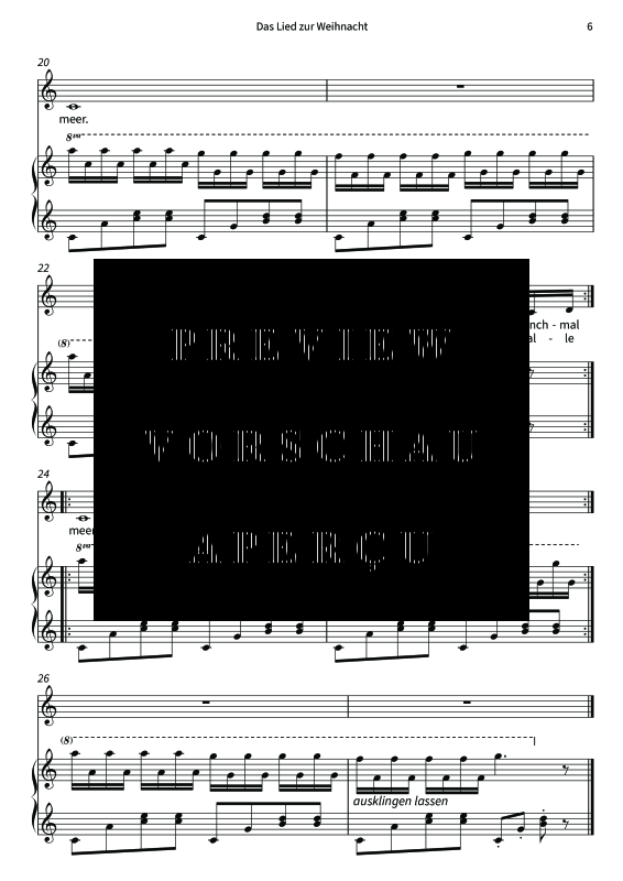 Produktgalerie: Seite 8 von 8 Das Lied zur Weihnacht - Hoffnung, Liebe und das Licht der Heiligen Nacht, , Gesang und Klavier