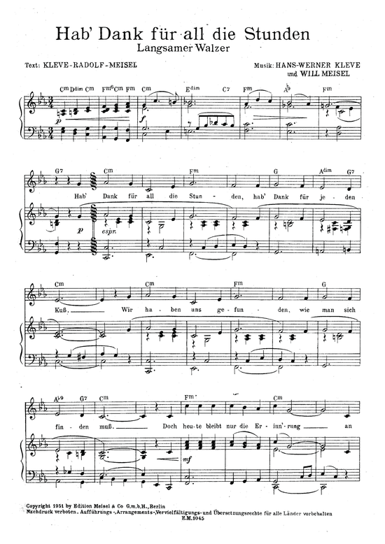 Produktbild zu: Hab Dank für all die StundenLangsamer Walzer