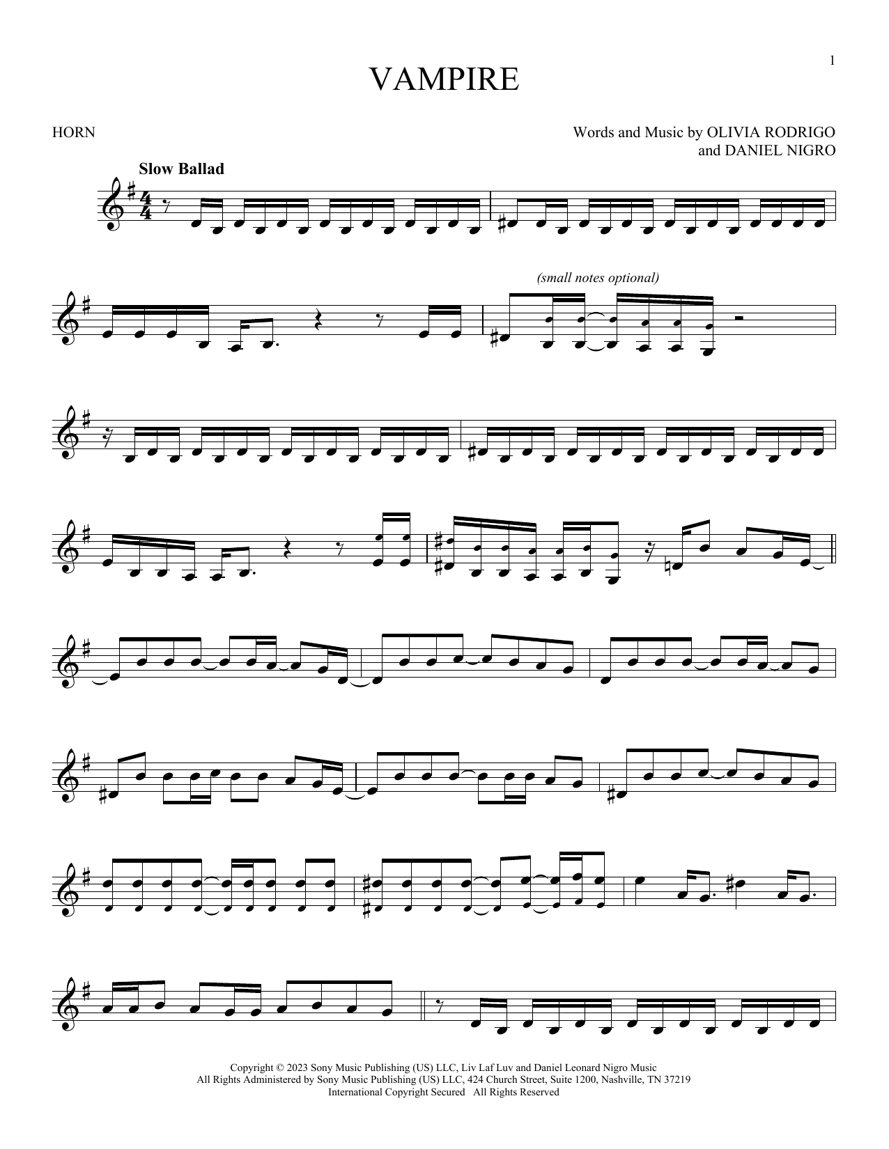 Produktgalerie: Seite 1 von 1 vampire, Olivia Rodrigo, Horn