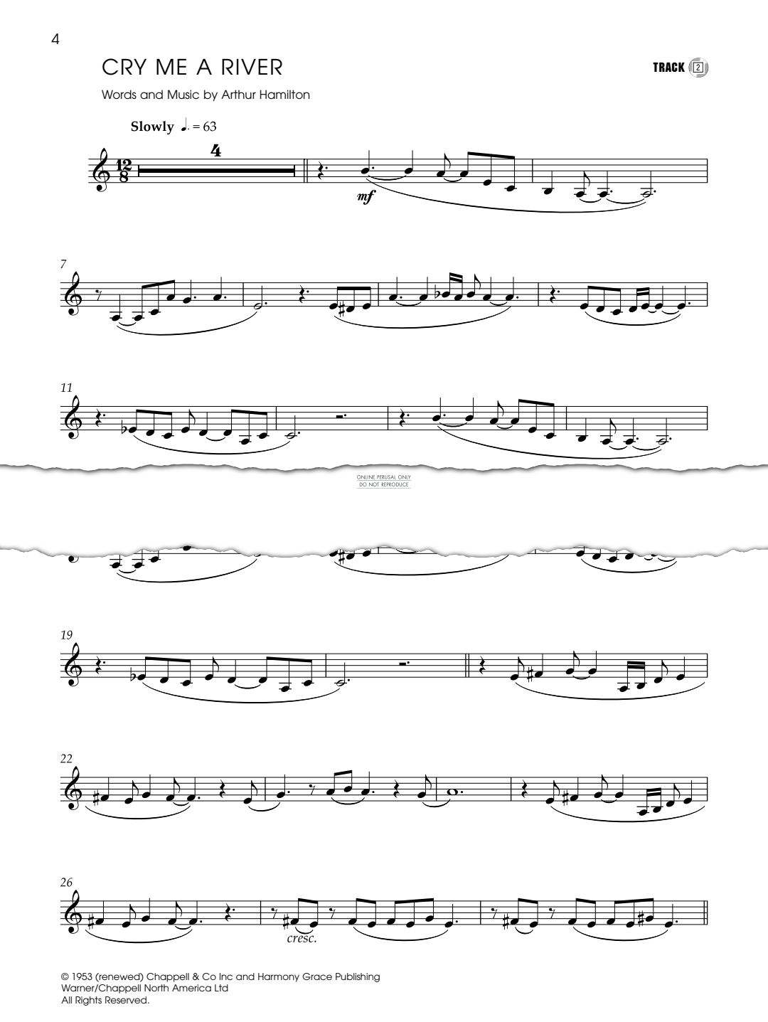 Produktgalerie: Seite 1 von 1 Cry Me A River, Julie London, Trompete