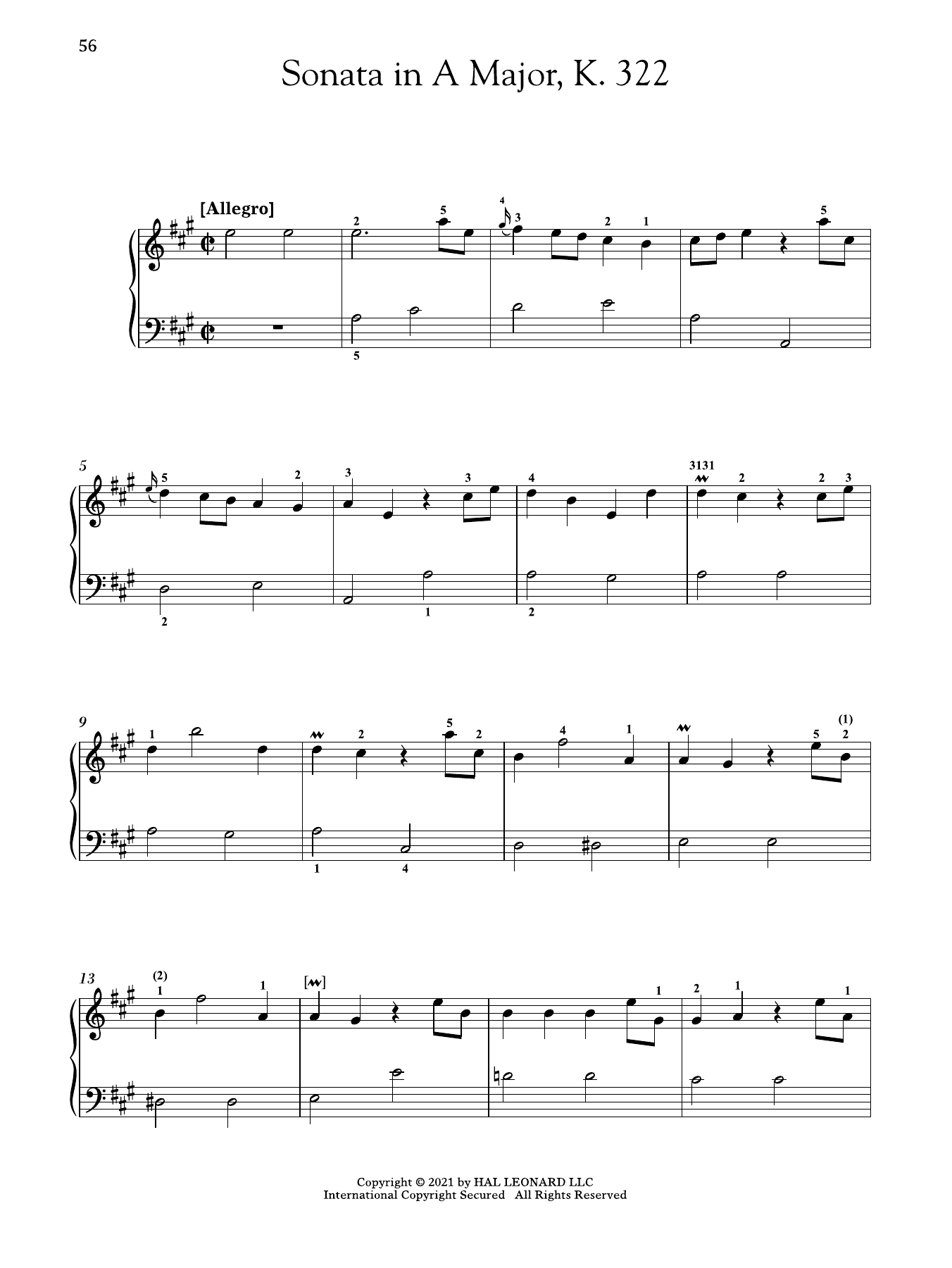 Produktgalerie: Seite 1 von 1 Sonata In A Major, K. 322, L. 483, Domenico Scarlatti, Klavier