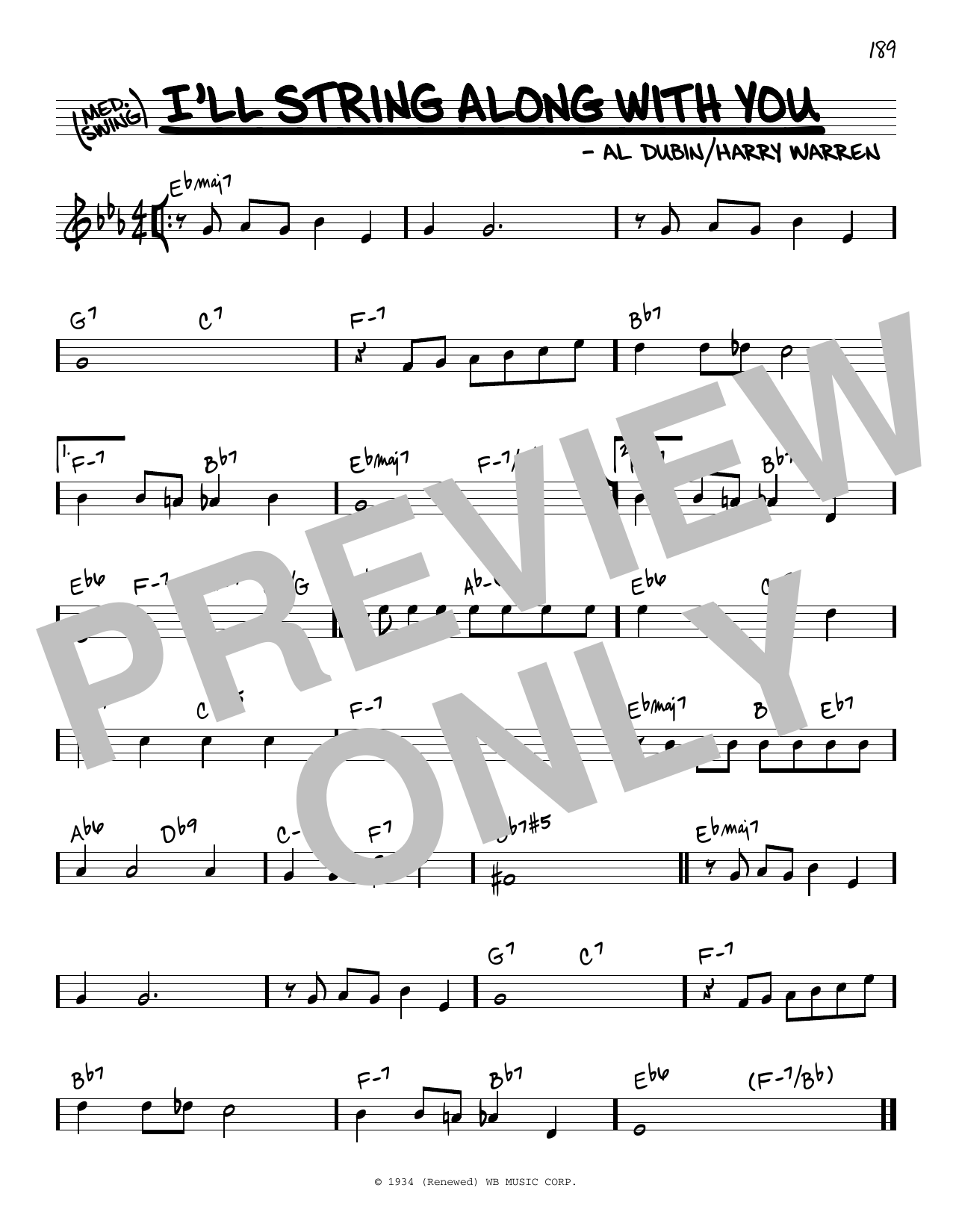 Produktbild zu: I'll String Along With You