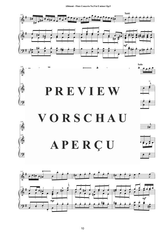 Product gallery: Page 11 of 11 Flute Concerto No.9 in E-Moll Op.5, , Flute and Piano/Harpsichord