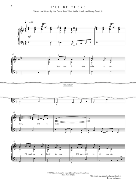 Produktgalerie: Seite 1 von 1 I'll Be There, Hal Davis, Klavier