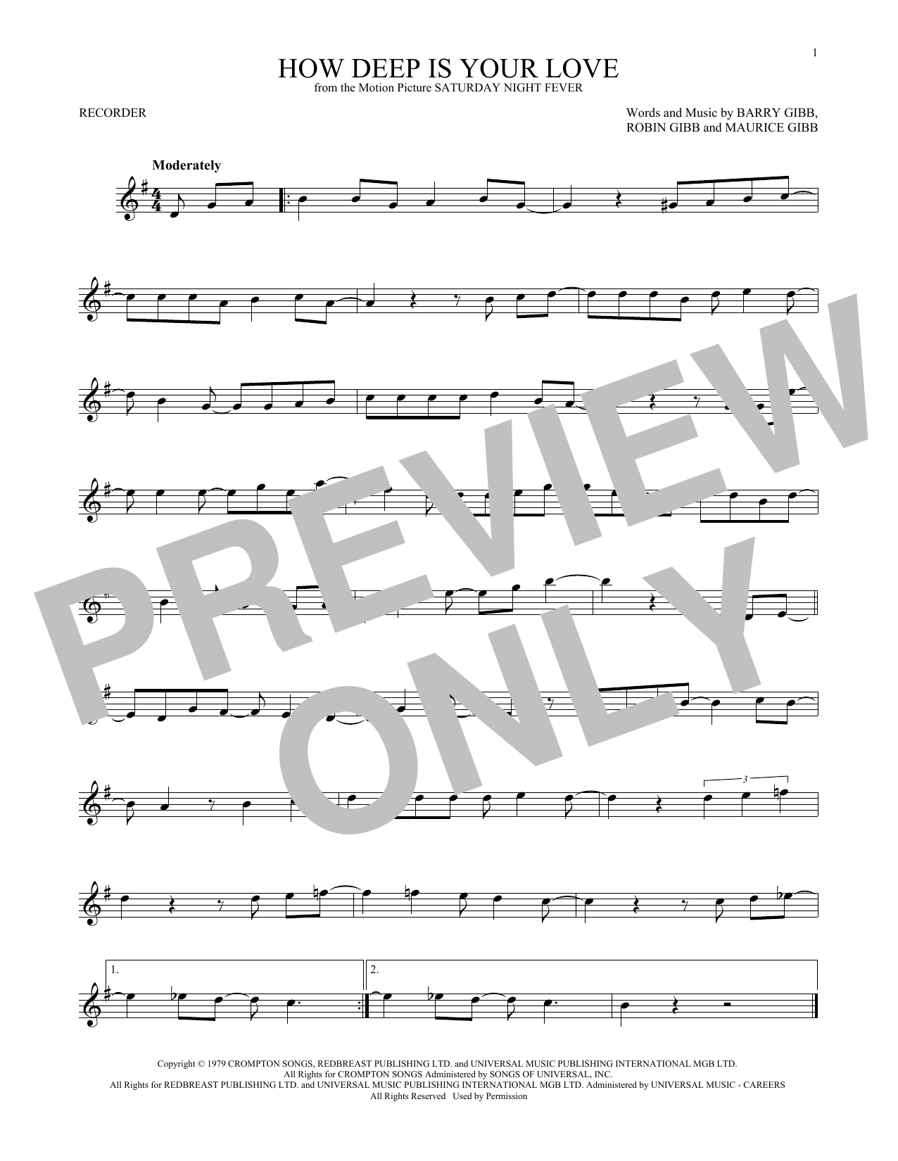 Product gallery: Page 1 of 1 How Deep Is Your Love, The Bee Gees