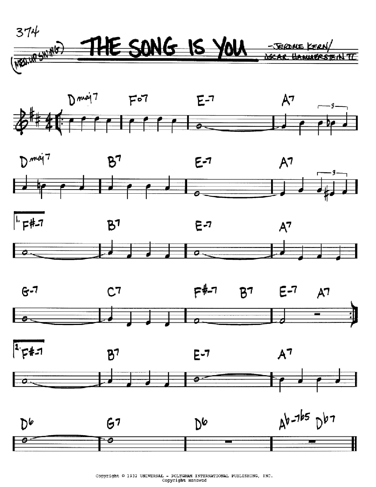 Produktbild zu: The Song Is You