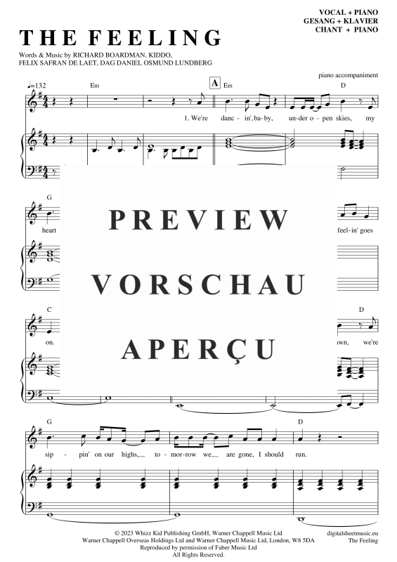 Product gallery: Page 2 of 7 The Feeling, Frequencies, Lost, Voice with Piano Accompaniment