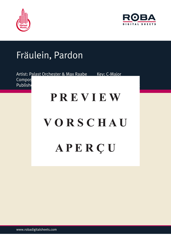 Produktgalerie: Seite 2 von 4 Fräulein, Pardon, Palast Orchester (Max Raabe), Das, Klavier und Gesang