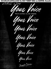 cover: Your Voice, Nat King Cole