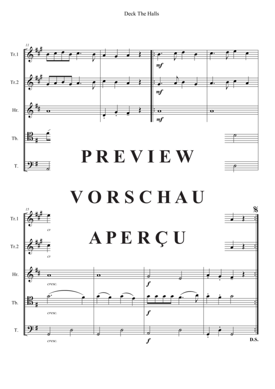 Produktgalerie: Seite 3 von 3 Deck The Halls , , (Blechbläserquintett)