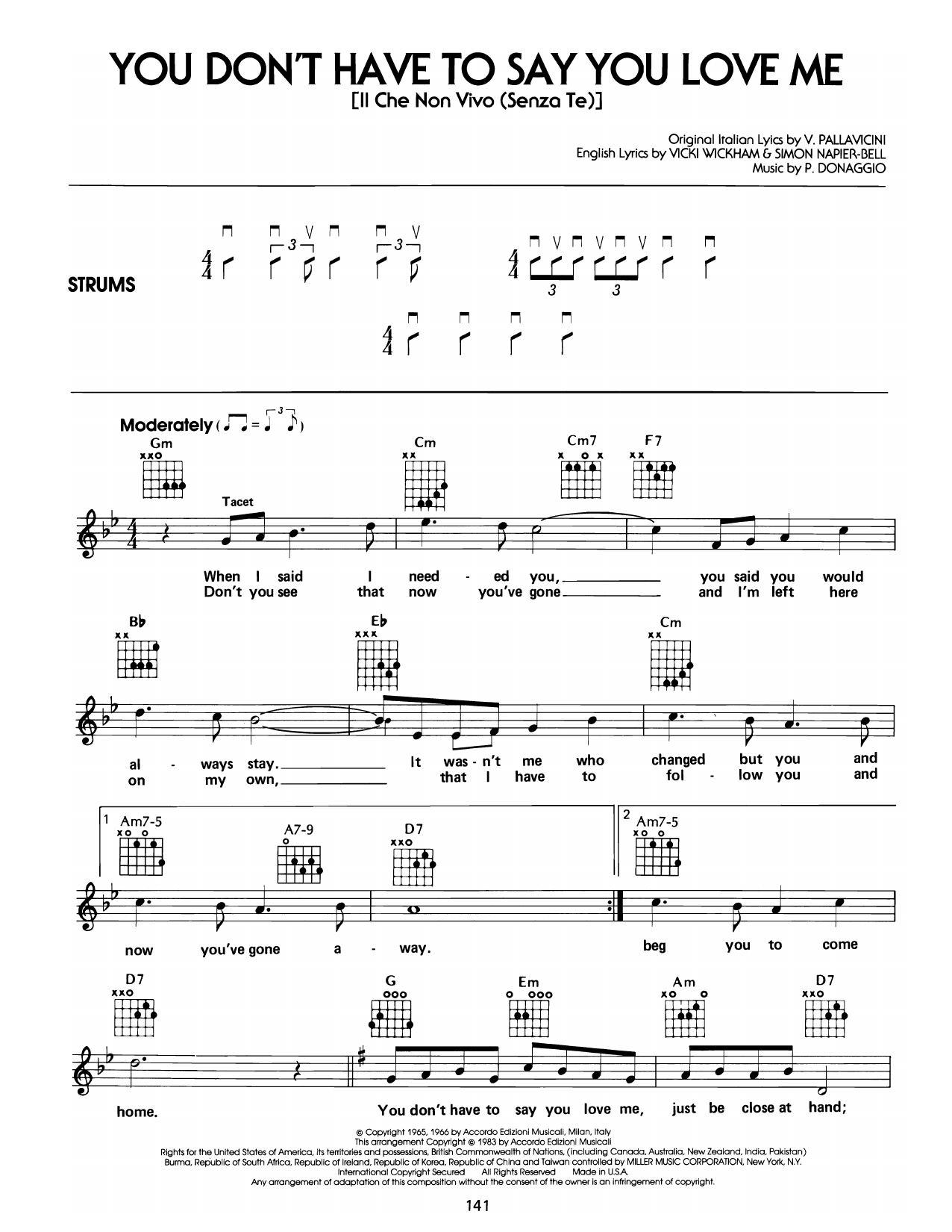 Produktgalerie: Seite 1 von 1 You Don't Have To Say You Love Me, Elvis Presley, Gitarre