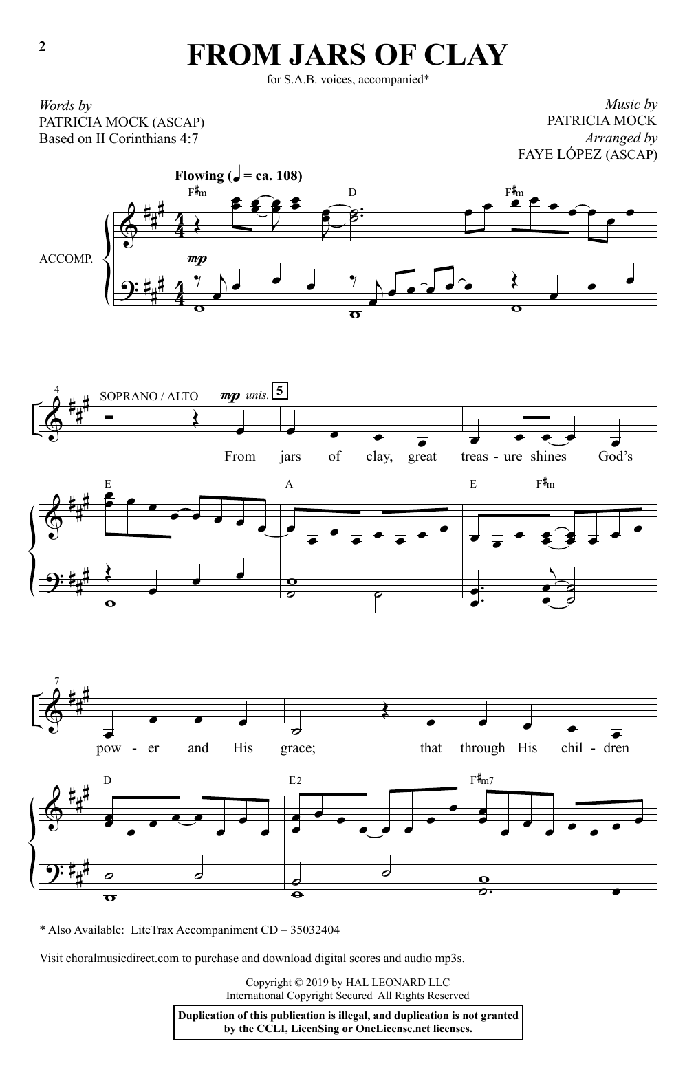 Product picture to: From Jars Of Clay (arr. Faye Lopez)