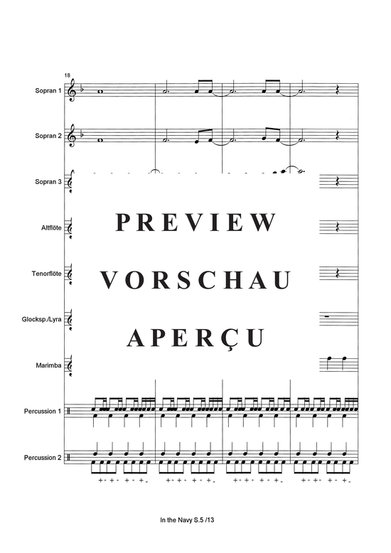 Produktgalerie: Seite 8 von 14 In the Navy , Village People, (Flöten-Quintett + Percussion)