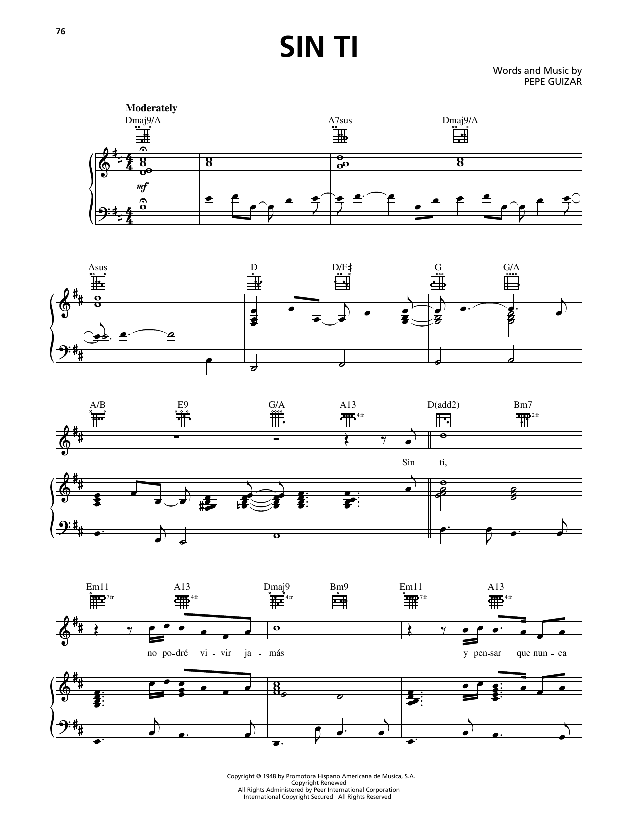 Produktgalerie: Seite 1 von 1 Sin Ti, Luis Miguel, Gesang, Gitarre, Klavier