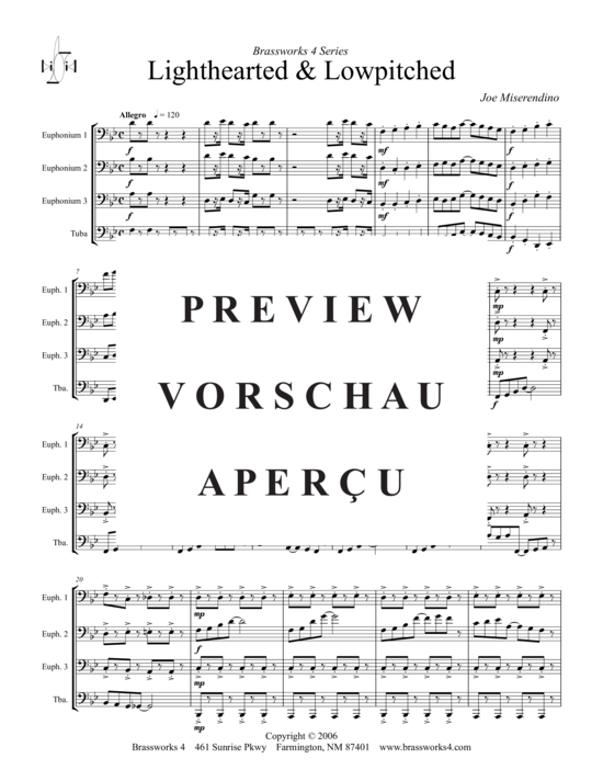 Product gallery: Page 2 of 20 Lighthearted and Lowpitched , , (Tuba Quartet: 2x Baritone, 2xTuba)