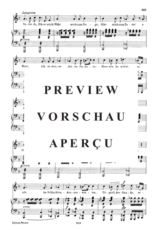 Product gallery: Page 3 of 5 Gebet während der Schlacht D.171, , Low Voice and Piano