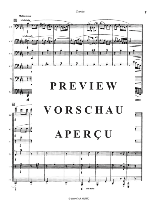 Produktgalerie: Seite 9 von 21 Csardas , , (Tuba Quatett + Euphonium Solo + Tuba Solo)