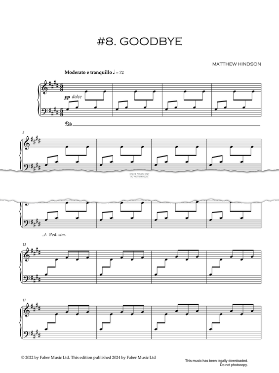 Produktgalerie: Seite 1 von 1 #8. Goodbye, Matthew Hindson, Klavier