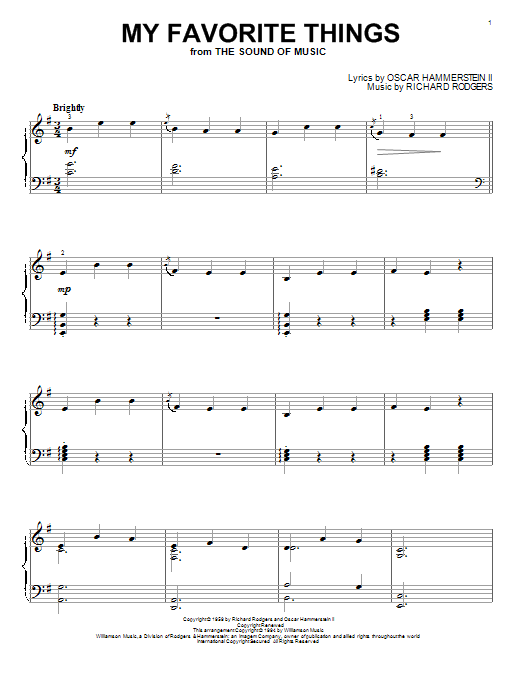 Product gallery: Page 1 of 1 My Favorite Things, Rodgers & Hammerstein