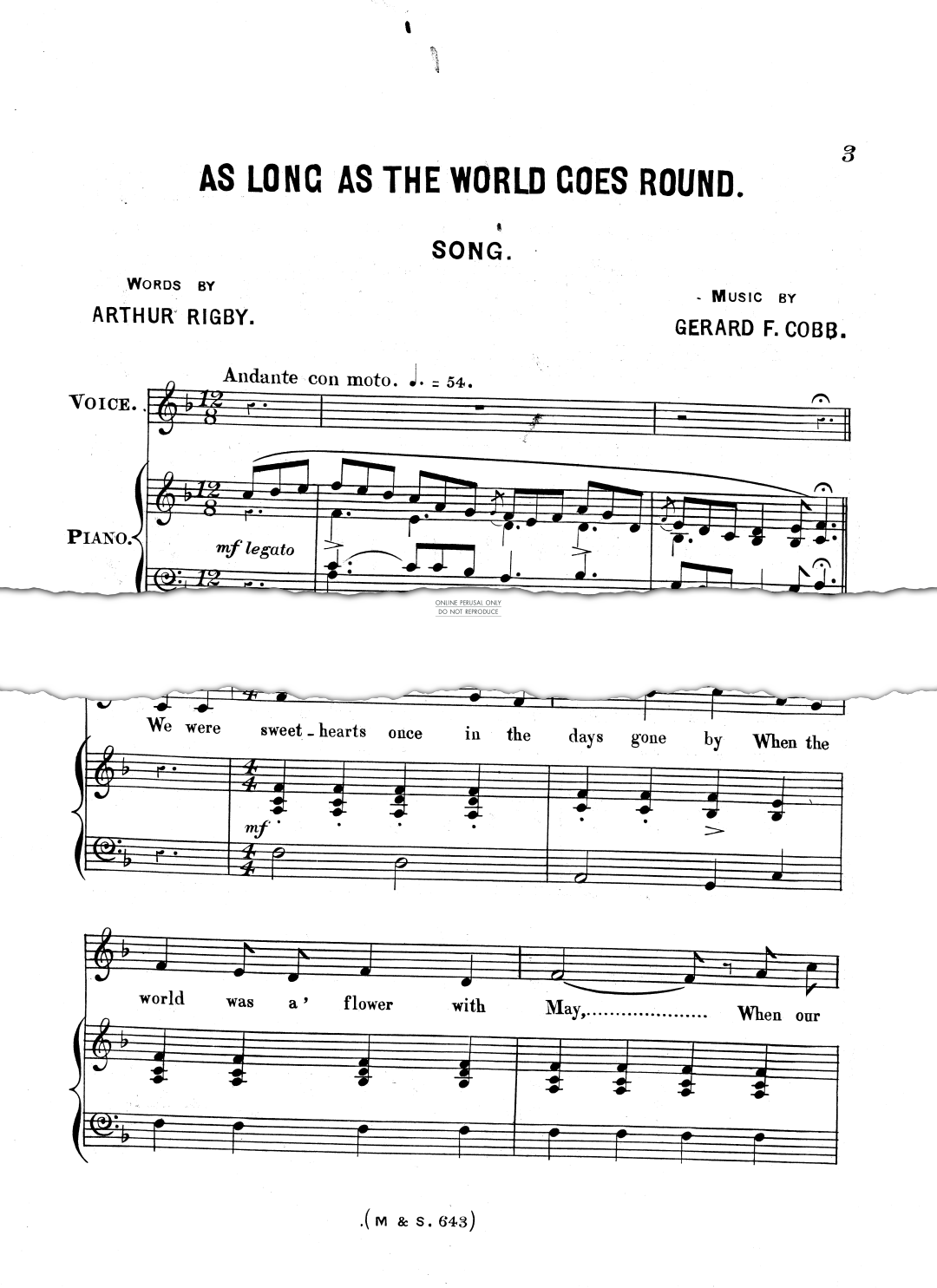 Produktgalerie: Seite 1 von 1 As Long As The World Goes Round, Gerald F. Cobb, Gesang, Klavier