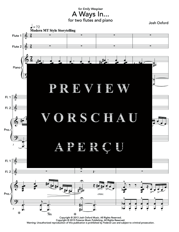 Produktgalerie: Seite 5 von 11 A Ways In..., , (Trio 2x Flöte und Klavier)