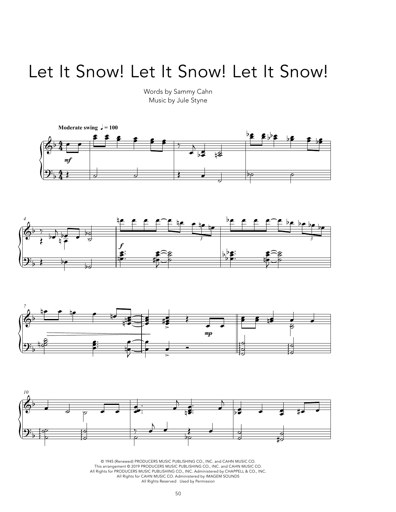 Produktgalerie: Seite 1 von 1 Let It Snow! Let It Snow! Let It Snow! [Peaceful version], Sammy Cahn, Klavier