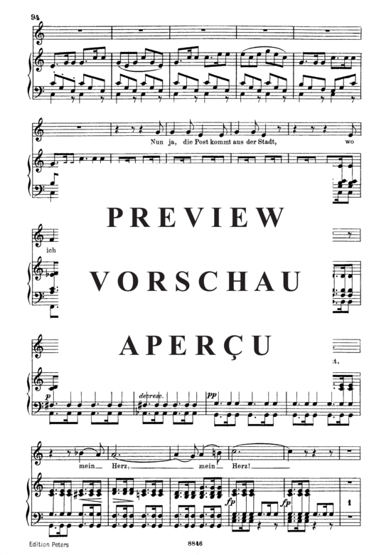 Product gallery: Page 4 of 5 Die Post D.911-13 (Winterreise), , Medium Voice and Piano