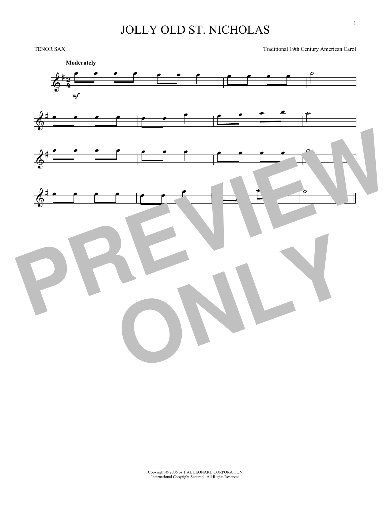 Product gallery: Page 1 of 1 Jolly Old St. Nicholas, 19th Century American Carol