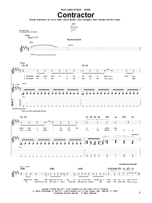 Produktgalerie: Seite 1 von 1 Contractor, Lamb Of God, Gitarre