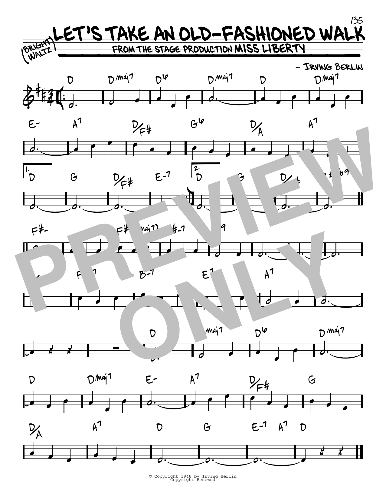 Product gallery: Page 1 of 1 Let's Take An Old-Fashioned Walk, Irving Berlin