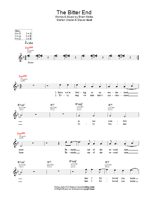 Produktgalerie: Seite 1 von 1 The Bitter End, Placebo, Melodieinstrument