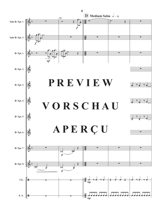 Product gallery: Page 10 of 21 Ripples , , (trumpet ensemble, 8 parts + 2x trumpet in Bb solo)