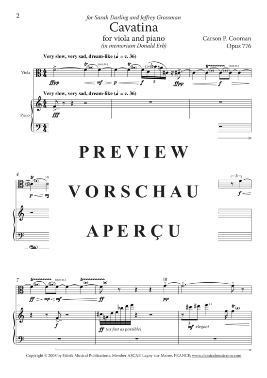 Product gallery: Page 3 of 11 Cavatine , , (viola + piano)