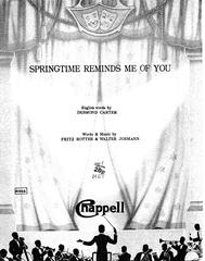 cover: Springtime Reminds Me Of You, Fritz Rotter, Gesang, Klavier