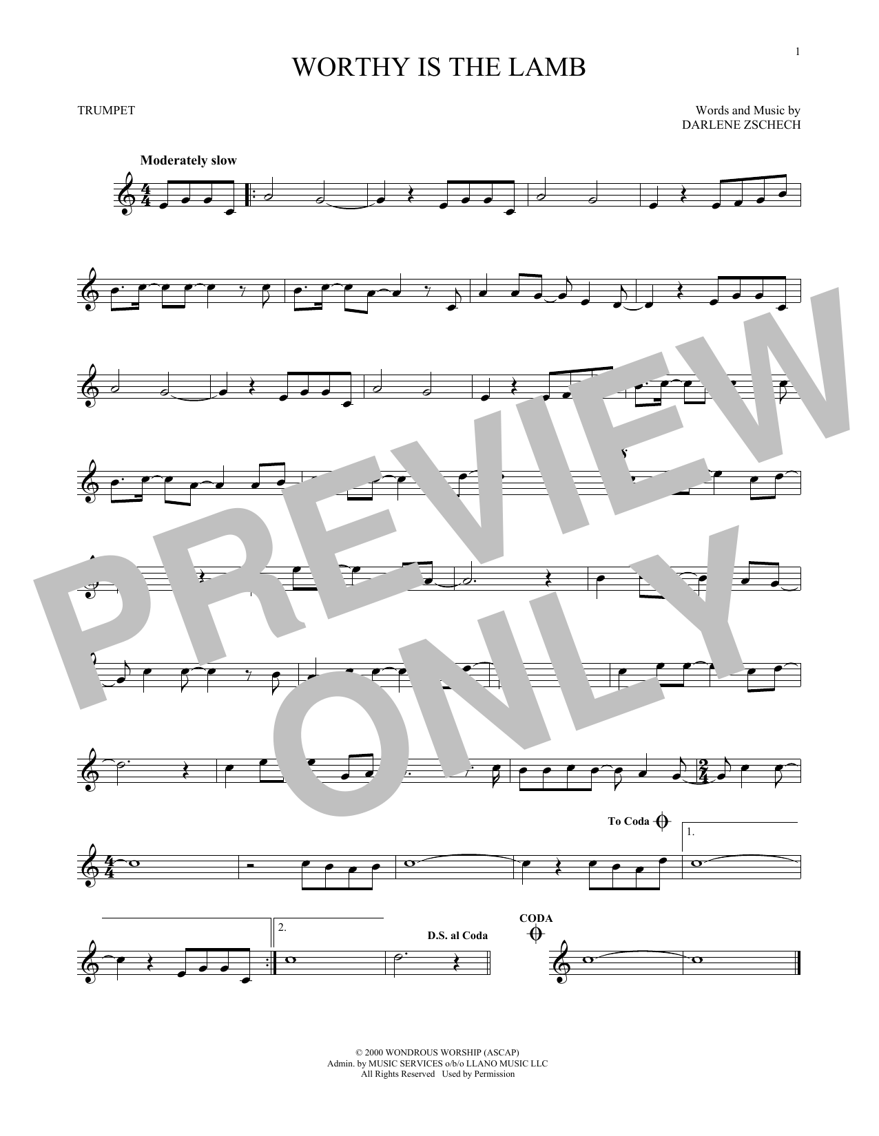 Produktgalerie: Seite 1 von 1 Worthy Is The Lamb, Hillsong Worship, Trompete