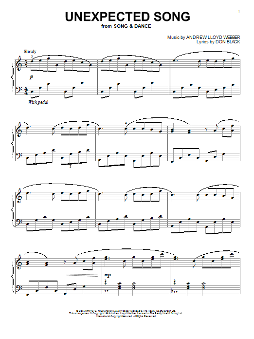 Product gallery: Page 1 of 1 Unexpected Song (from Song & Dance), Bernadette Peters