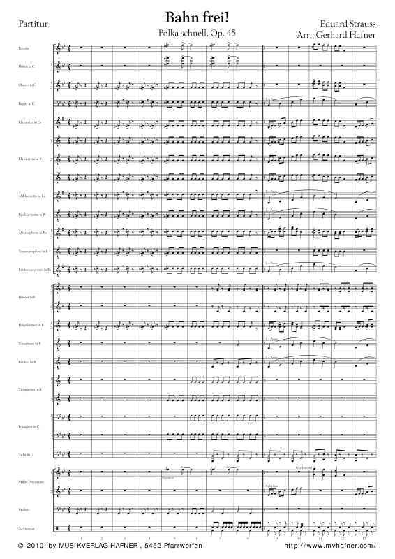 Product gallery: Page 1 of 11 Bahn frei, , (large wind orchestra)