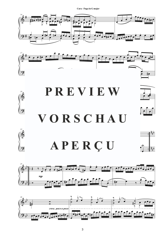 Produktgalerie: Seite 4 von 6 Fuge in G-Dur, , Klavier Solo