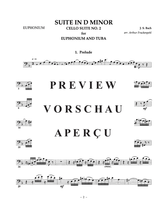 Produktgalerie: Seite 15 von 21 Suite in D minor , , (Euphonium + Tuba)