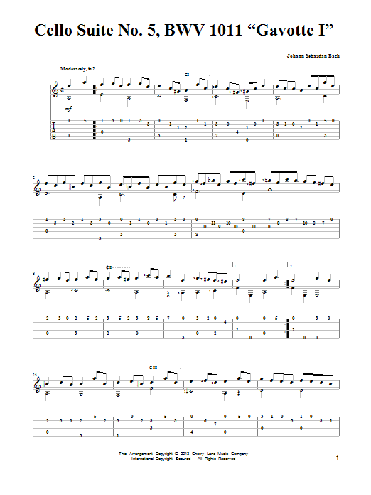 Produktbild zu: Cello Suite No. 5, BWV 1011 "Gavotte I"
