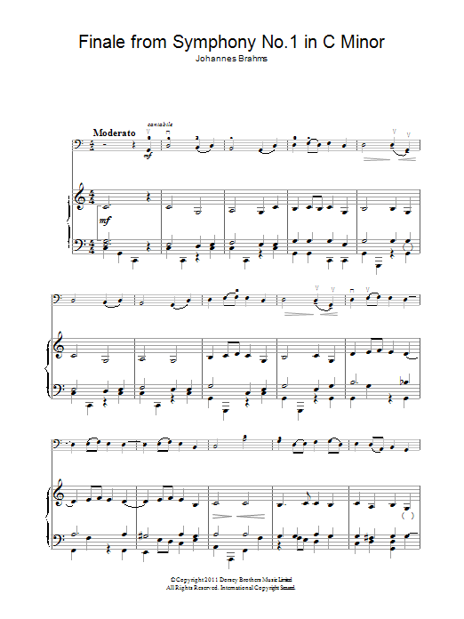 Produktgalerie: Seite 1 von 1 Finale From Symphony No.1 In C Minor, Johannes Brahms, Gesang, Gitarre, Klavier