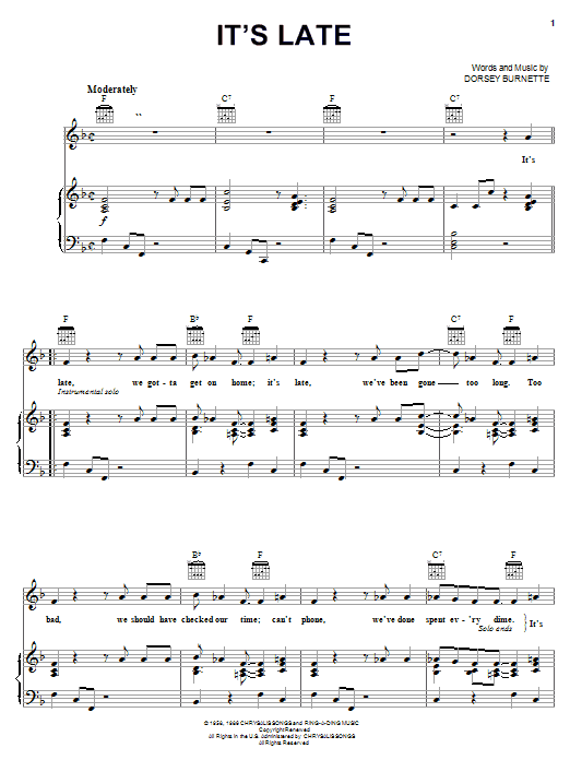 Produktgalerie: Seite 1 von 1 It's Late, Ricky Nelson, Gesang, Gitarre, Klavier