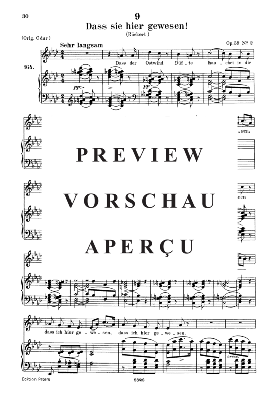 Product gallery: Page 2 of 3 Dass sie hier gewesen! D.775, , Low Voice and Piano