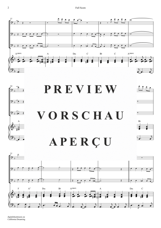 gallery: California Dreamin, Mamas & Papas, (Posaunen Trio + Klavier)